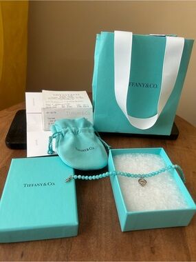 Tiffany & Co. Amazonite 4mm beaded bracelet for wrists 7-7.5 inches